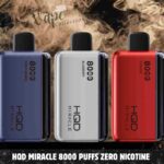 HQD Miracle 8000 puffs zero nicotine (0%) Disposable Vape in Dubai - Buy Now
