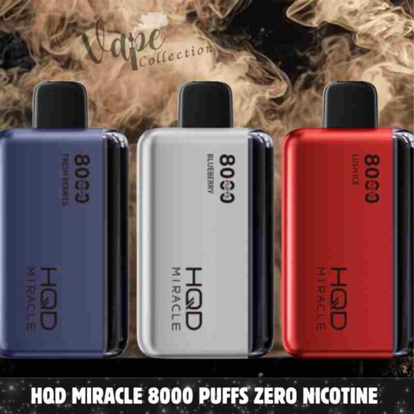 HQD Miracle 8000 puffs zero nicotine (0%) Disposable Vape in Dubai - Buy Now