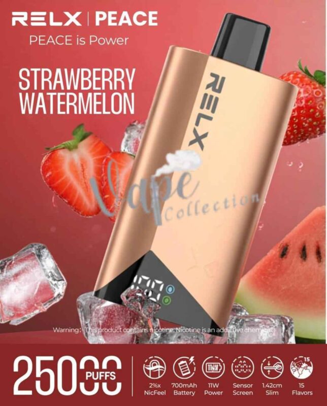 RELX Peace 25000 puffs 20MG Disposable Vape in Dubai - Buy Now-Strawberry-Watermelon