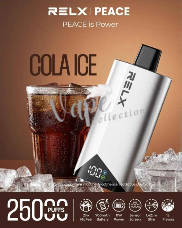 RELX Peace 25k puffs 20MG Disposable Vape in Dubai - Buy Now-Cola-Ice