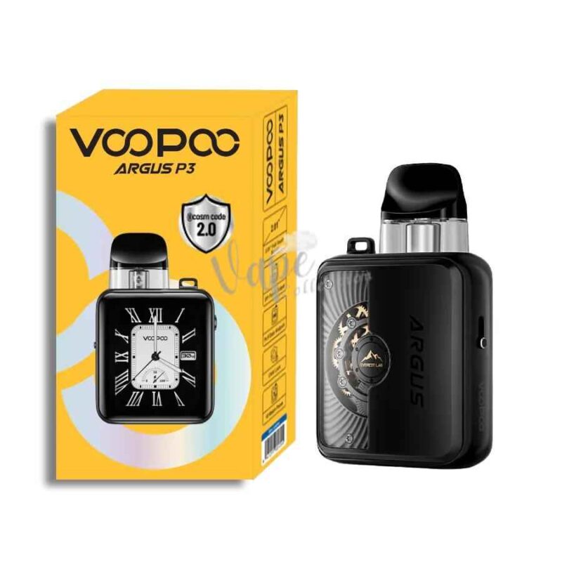 VOOPOO Argus P3 Pod Kit 30W 1500mAh In Dubai - Buy Now-Black-Metal