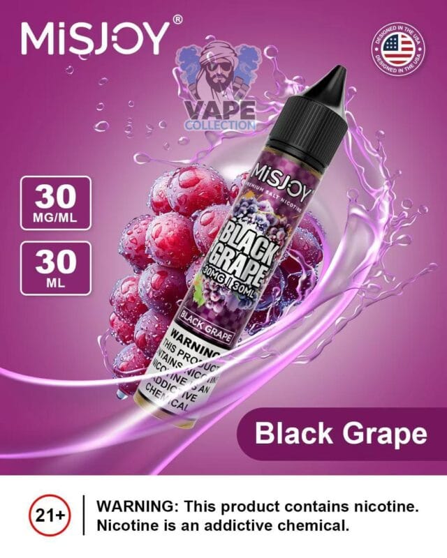 BlackGrape__misjoy premium salt nicotine 30mg 30mg liquid USA brand