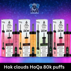Hok clouds HoQa 80k puffs 5% nicotine shisha based vape