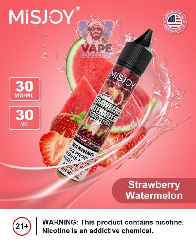 Strawberry Watermelon__misjoy premium salt nicotine 30mg 30mg liquid USA brand