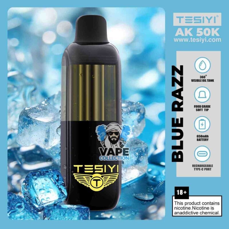 TESIYI AK 50000 Puffs 50mg Disposable Vape in Dubai blue razz