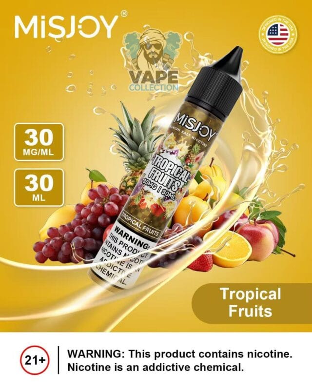 Tropical Fruits__misjoy premium salt nicotine 30mg 30mg liquid USA brand