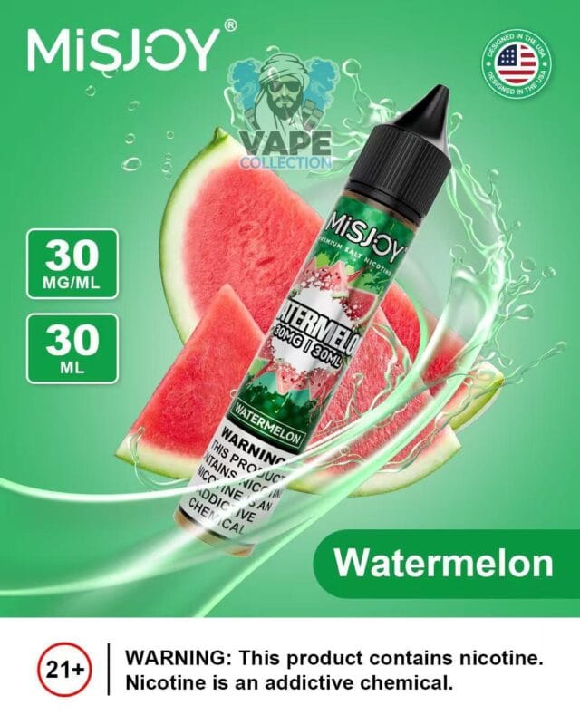 Watermelon__misjoy premium salt nicotine 30mg 30mg liquid USA brand